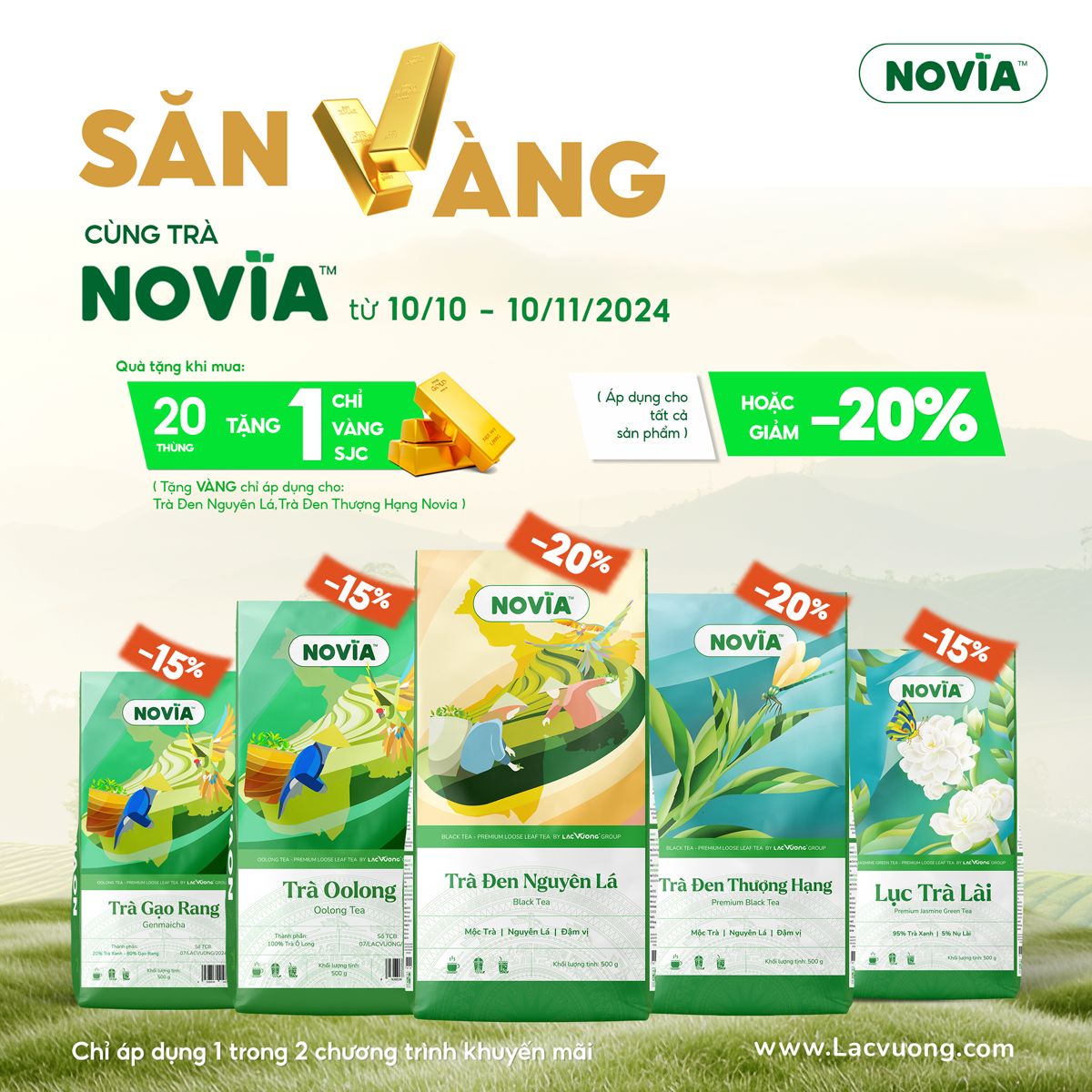 Chương trình khuyến mãi trà Novia